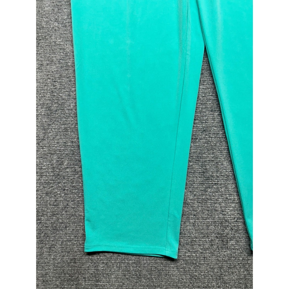 IMAN Ankle Pants Womens L Green Elastic Waist Pull On Slacks Casual Stretch - Picture 2 of 14